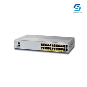 24-Port Gigabit Ethernet with PoE + 4 x Gigabit SFP Switch Cisco WS-C2960L-24PS-AP