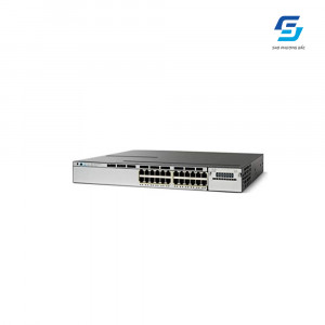 24-Port 10/100/1000 Ethernet PoE Switch Cisco Catalyst WS-C3750X-24P-E