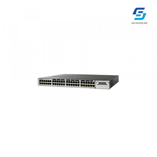 48-Port 10/100/1000 Ethernet PoE Switch Cisco Catalyst WS-C3750X-48P-E