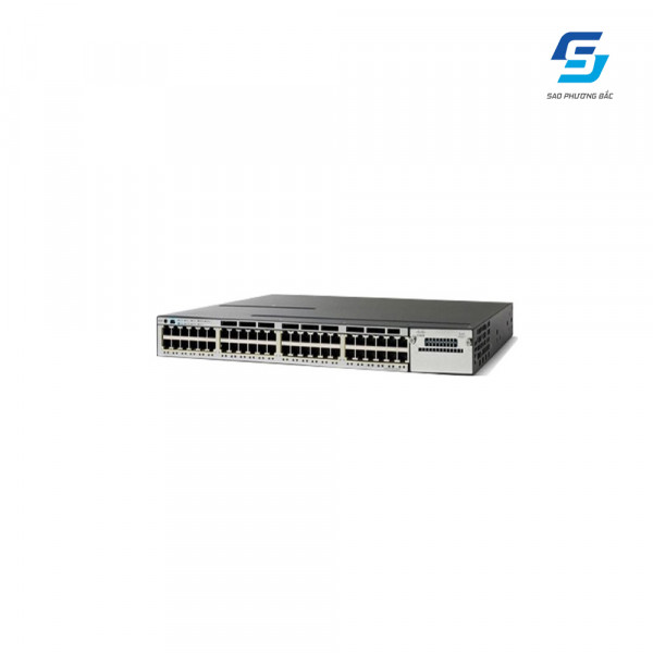 48-Port 10/100/1000 Ethernet PoE Switch Cisco Catalyst WS-C3750X-48P-S