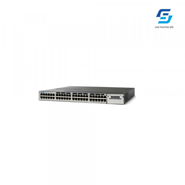 48-Port 10/100/1000 Ethernet PoE Switch Cisco Catalyst WS-C3750X-48PF-E