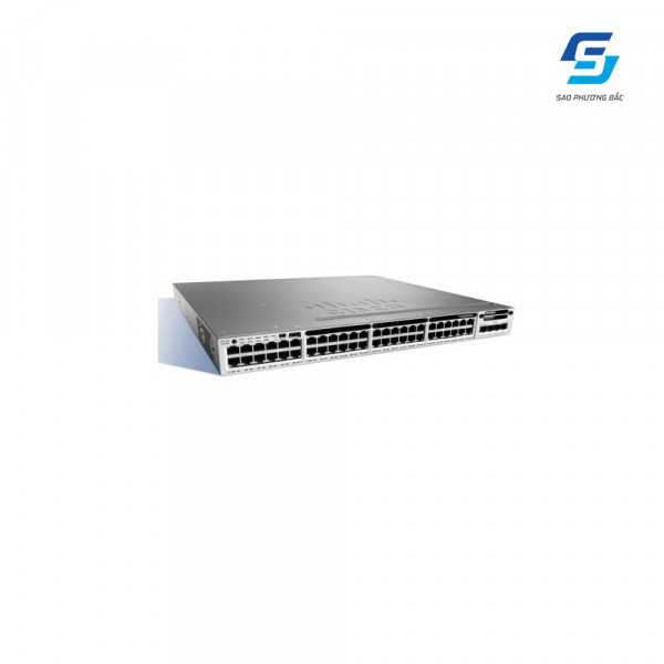 48-Port 10/100/1000 Ethernet PoE+ Switch Cisco Catalyst WS-C3850-48P-L