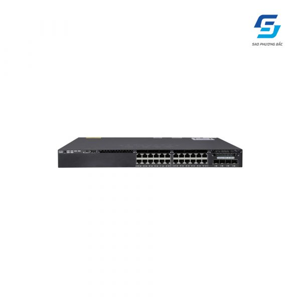 24-Port 10/100/1000Mbps + 4 x Gigabit SFP IP Base Switch Cisco WS-C3650-24TS-S