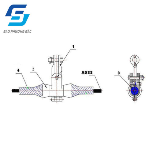 Bộ treo cáp quang ADSS Khoảng vượt 200m