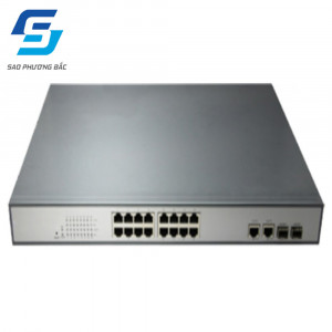 Switch quang PoE 16 Port 10/100/1000Mbps