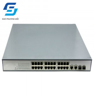 Switch quang PoE 24 Port 10/100/1000Mbps